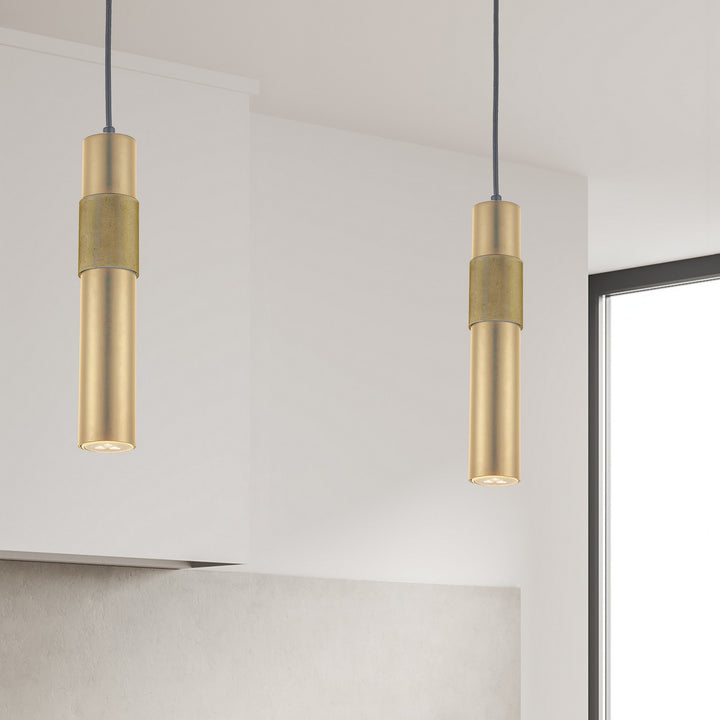 Dainolite Canada - PSW-121P-AGB - One Light Pendant - Passwell - Aged Brass