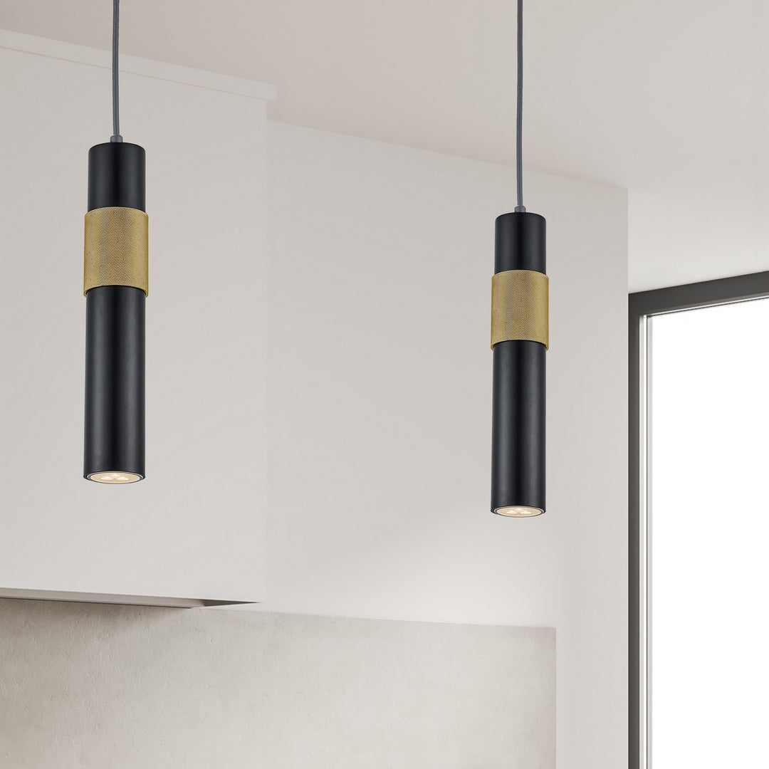 Dainolite Canada - PSW-121P-MB-AGB - One Light Pendant - Passwell - Matte Black