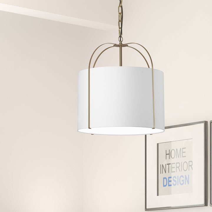 Dainolite Canada - QCY-181P-GLD-WH - One Light Pendant - Quincy - White