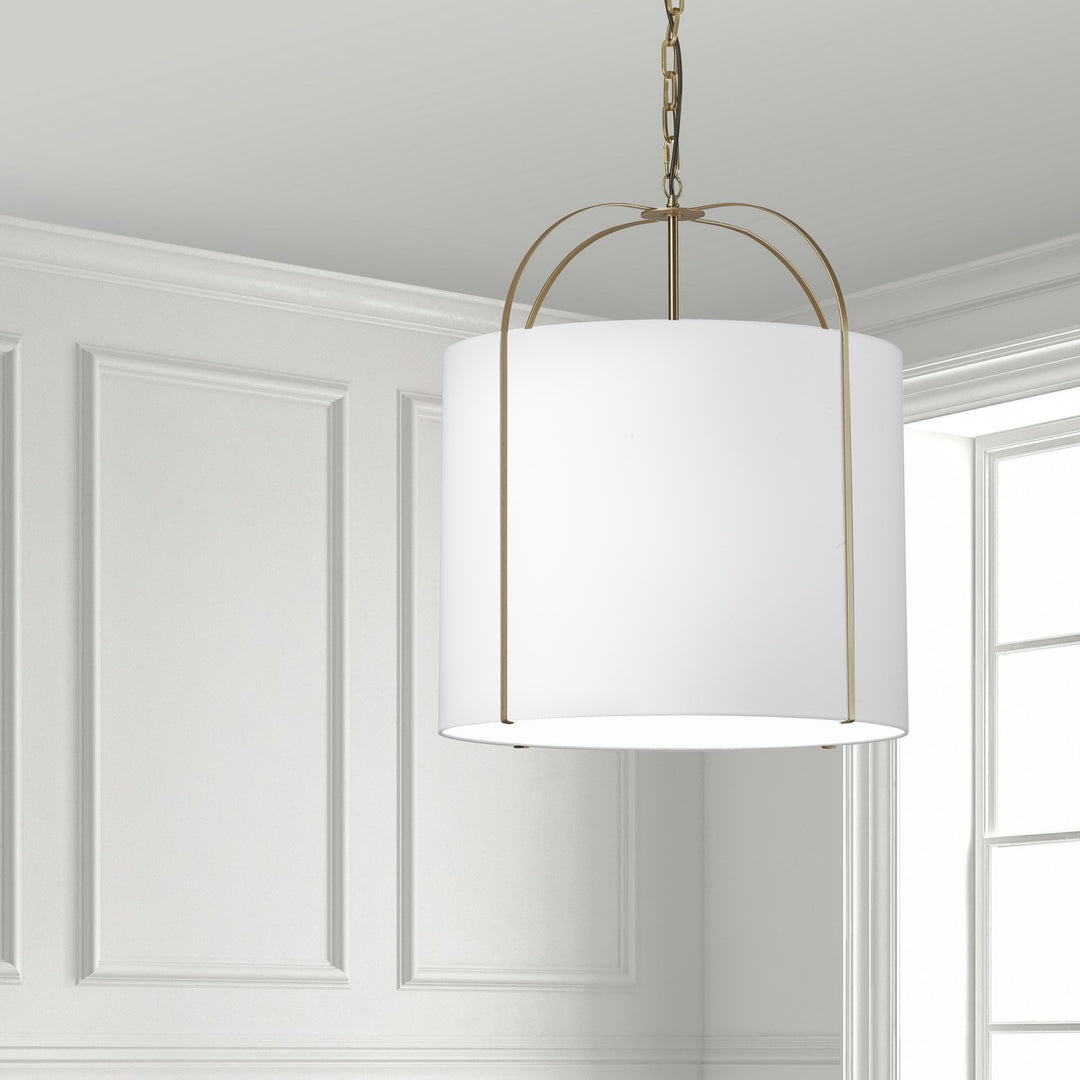 Dainolite Canada - QCY-221P-GLD-WH - Three Light Pendant - Quincy - White
