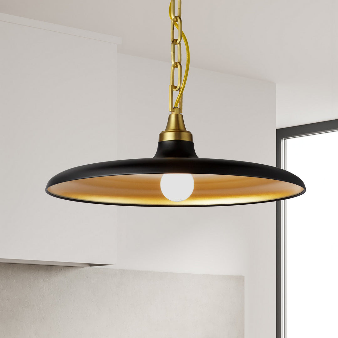 Dainolite Canada - QTN-181P-MB-AGB - One Light Pendant - Quentin - Matte Black