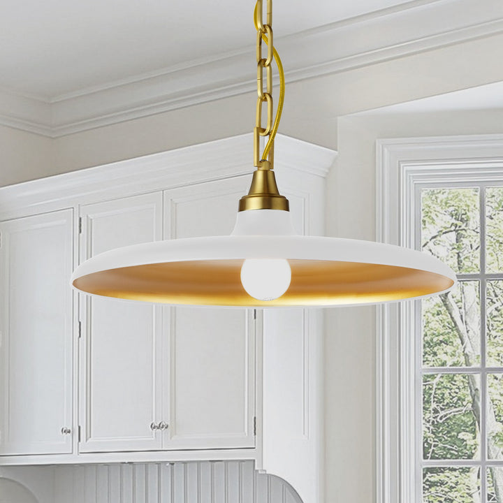 Dainolite Canada - QTN-181P-MW-AGB - One Light Pendant - Quentin - Matte White