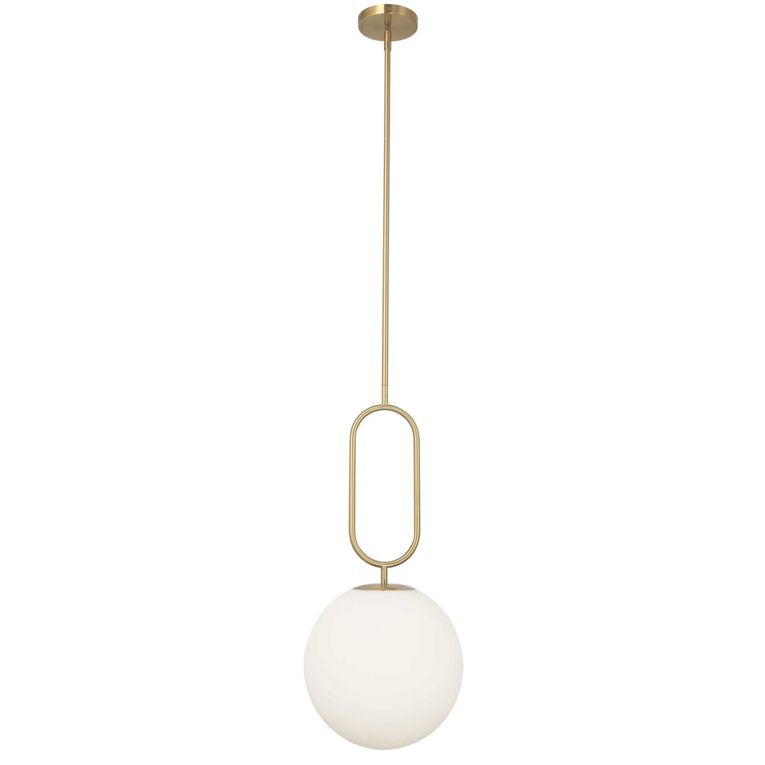 Simone One Light Pendant in Aged Brass - available from The Lighting Shoppe, trusted by Canadian homeowners