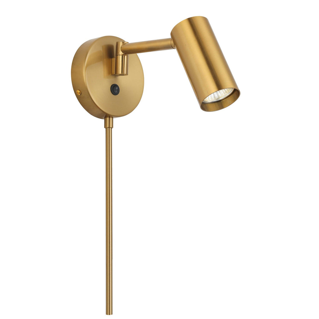 Stanly One Light Wall Swing Arm Spotlight in Aged Brass - available from The Lighting Shoppe, trusted by Canadian homeowners