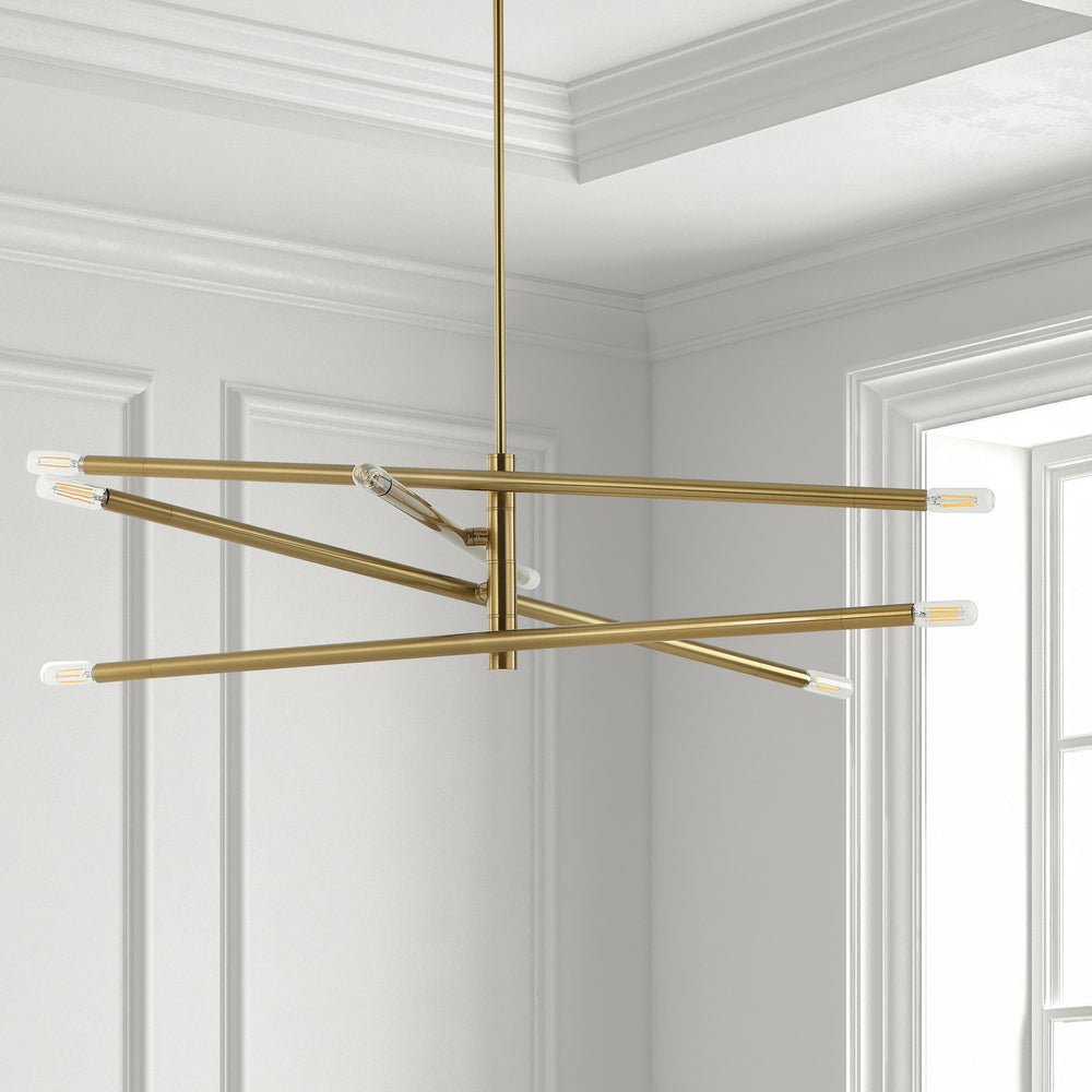 Dainolite Canada - WAN-408P-AGB - Eight Light Pendant - Wand - Aged Brass