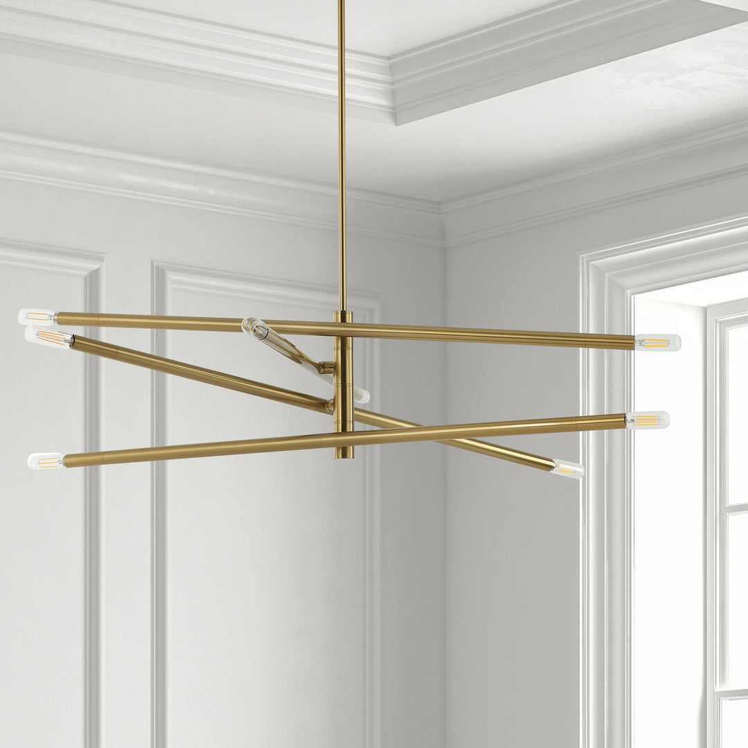 Dainolite Canada - WAN-408P-AGB - Eight Light Pendant - Wand - Aged Brass