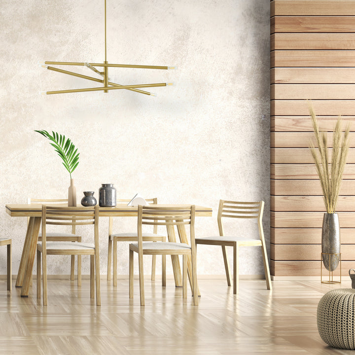 Wand Eight Light Pendant in Aged Brass - available from The Lighting Shoppe, trusted by Canadian homeowners