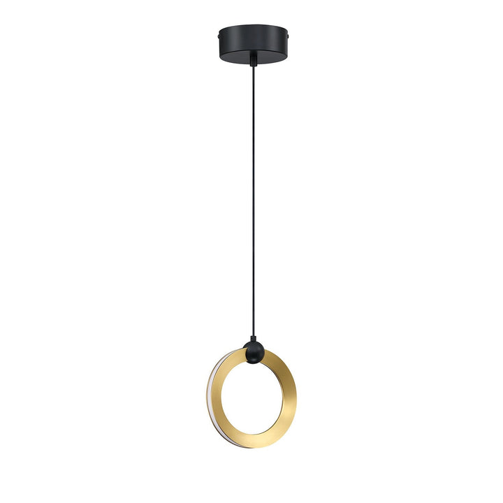 Circols LED Pendant in Black & Brass Kendal Canada