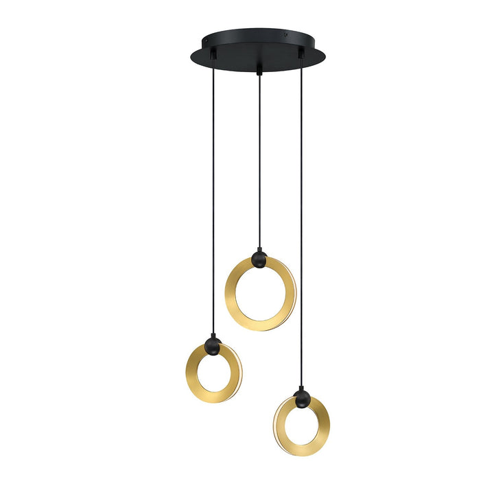 Circols LED Pendant Pan in Black & Brass Kendal Canada