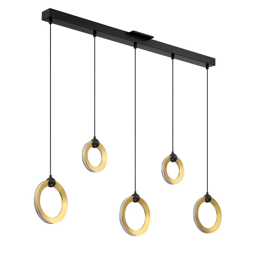 Circols LED Pendant Bar in Black & Brass Kendal Canada