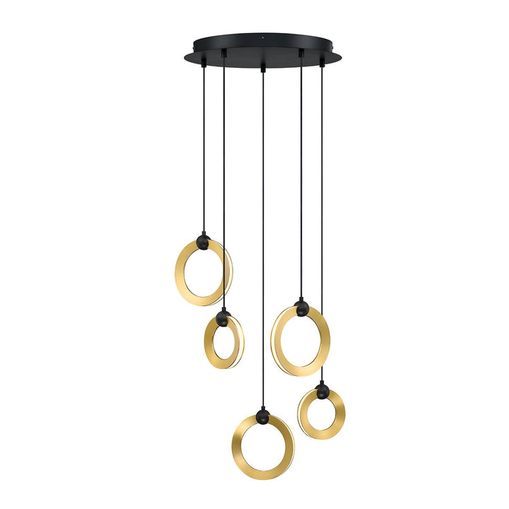 Circols LED Pendant Pan in Black & Brass Kendal Canada