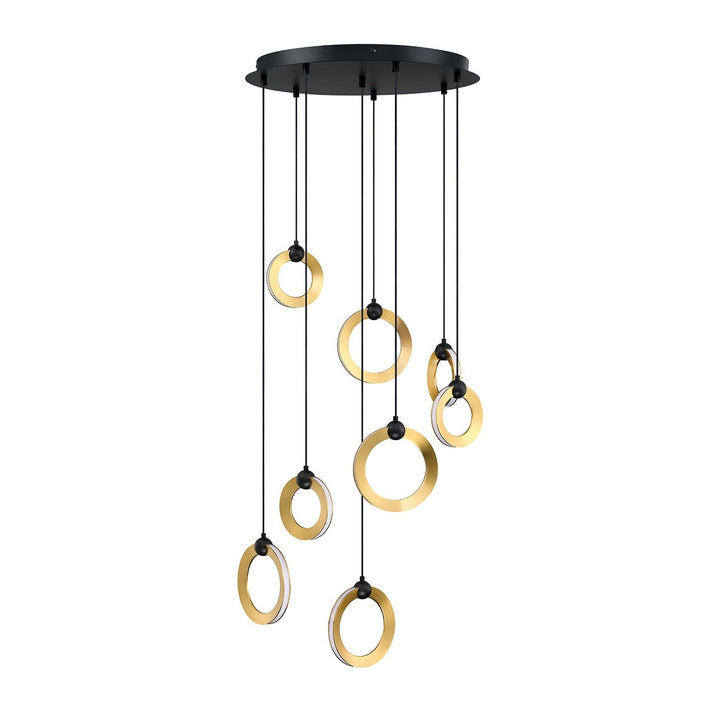 Circols LED Pendant Pan in Black & Brass Kendal Canada