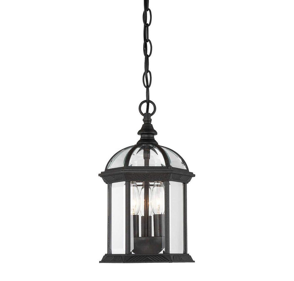 Savoy House - 5-0635-BK - Three Light Hanging Lantern - Kensington - Textured Black