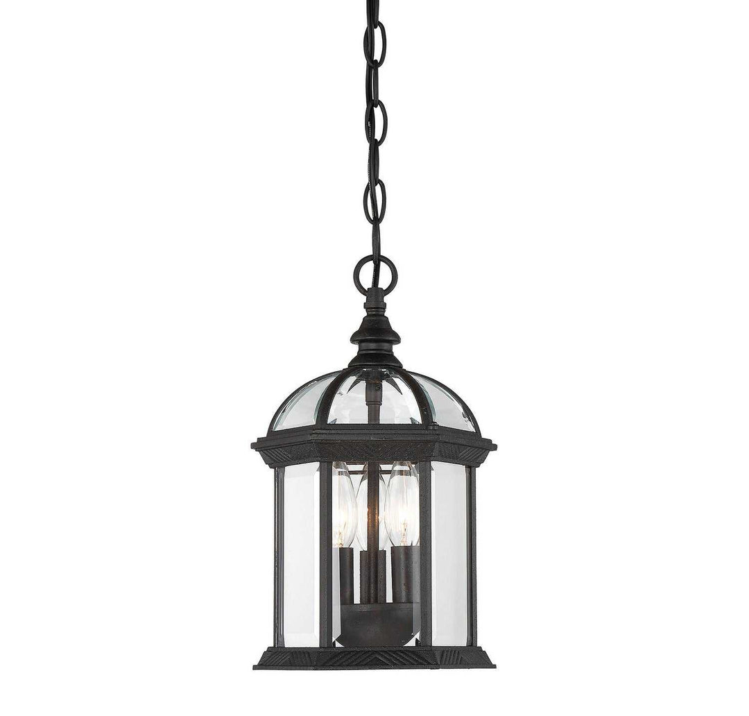 Savoy House - 5-0635-BK - Three Light Hanging Lantern - Kensington - Textured Black