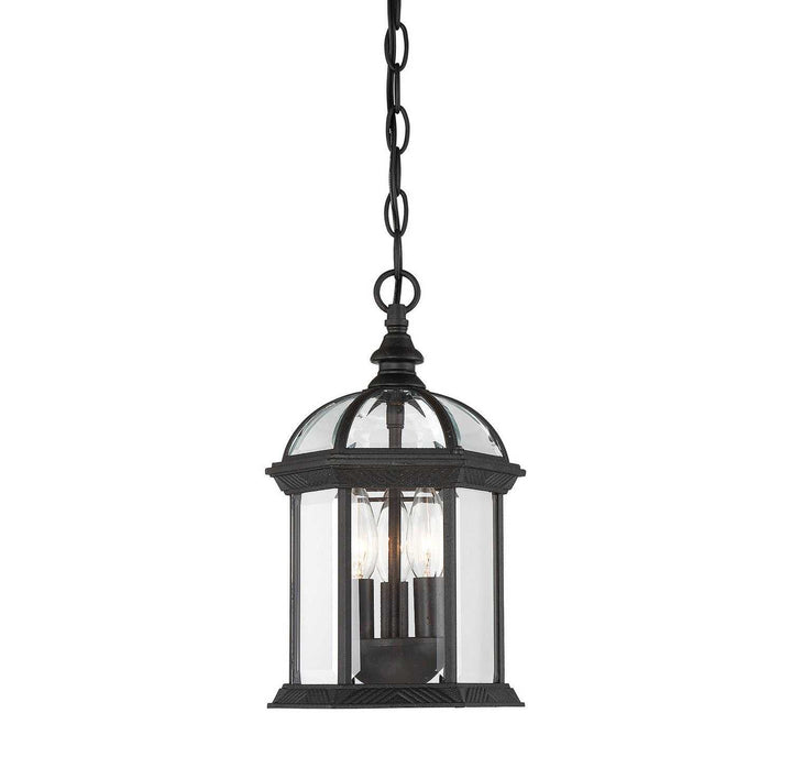 Savoy House - 5-0635-BK - Three Light Hanging Lantern - Kensington - Textured Black