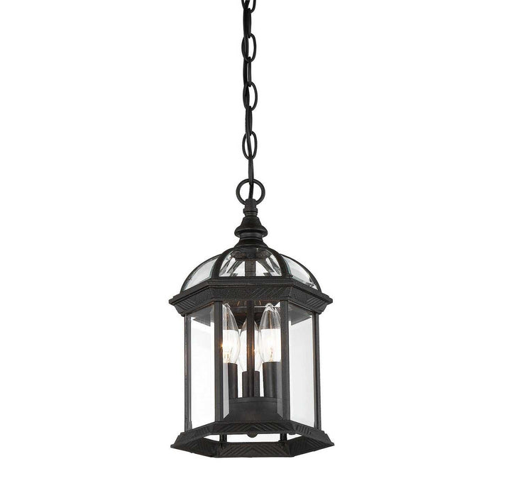 Savoy House - 5-0635-BK - Three Light Hanging Lantern - Kensington - Textured Black