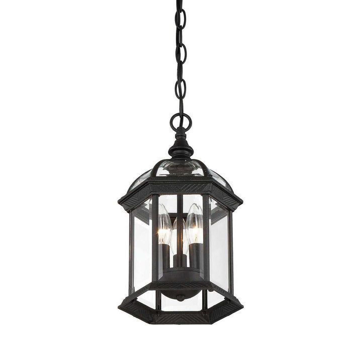 Savoy House - 5-0635-BK - Three Light Hanging Lantern - Kensington - Textured Black