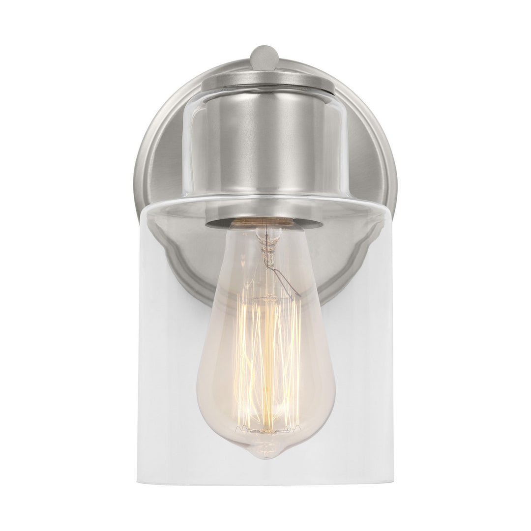 Sayward One Light Wall Sconce in Brushed Steel - available from The Lighting Shoppe, trusted by Canadian homeowners