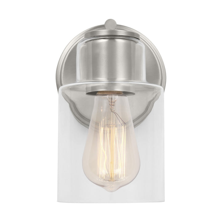 Sayward One Light Wall Sconce in Brushed Steel - available from The Lighting Shoppe, trusted by Canadian homeowners