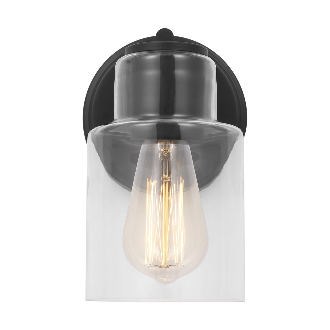Sayward One Light Wall Sconce in Midnight Black - available from The Lighting Shoppe, trusted by Canadian homeowners