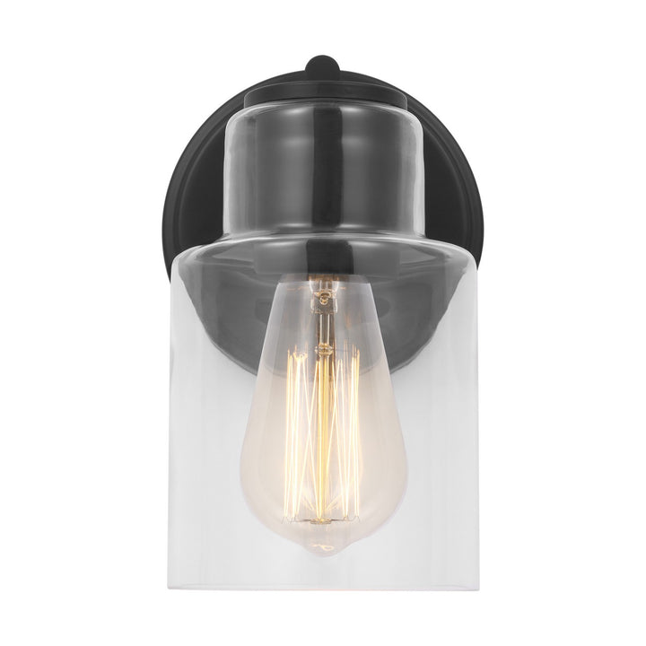Sayward One Light Wall Sconce in Midnight Black - available from The Lighting Shoppe, trusted by Canadian homeowners