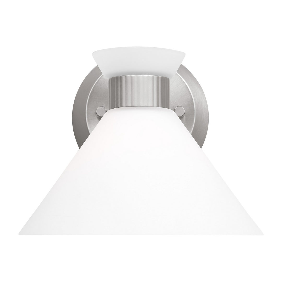 Belcarra One Light Wall Sconce in Brushed Steel - available from The Lighting Shoppe, trusted by Canadian homeowners