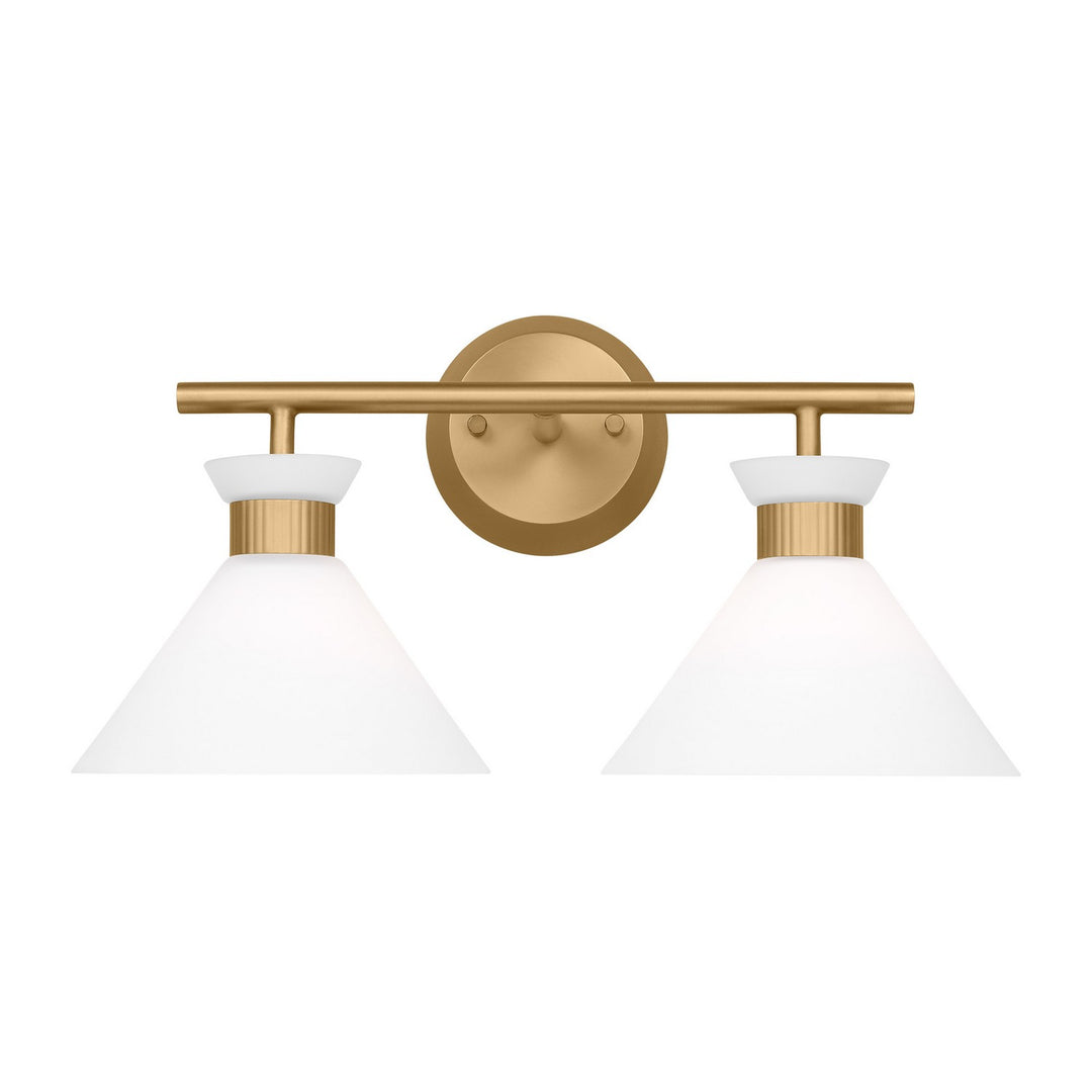 Belcarra Two Light Bath in Satin Brass - available from The Lighting Shoppe, trusted by Canadian homeowners