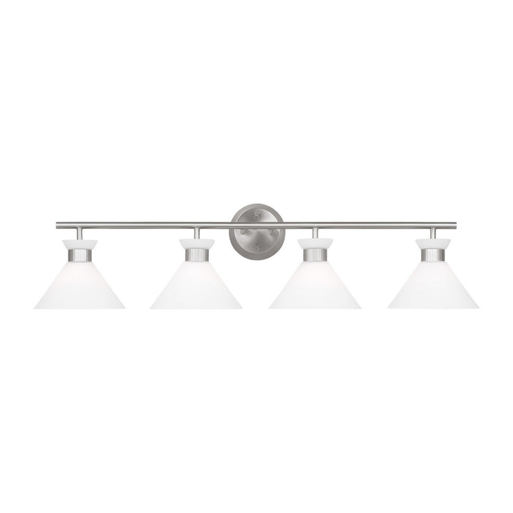 Belcarra Four Light Bath in Brushed Steel - available from The Lighting Shoppe, trusted by Canadian homeowners