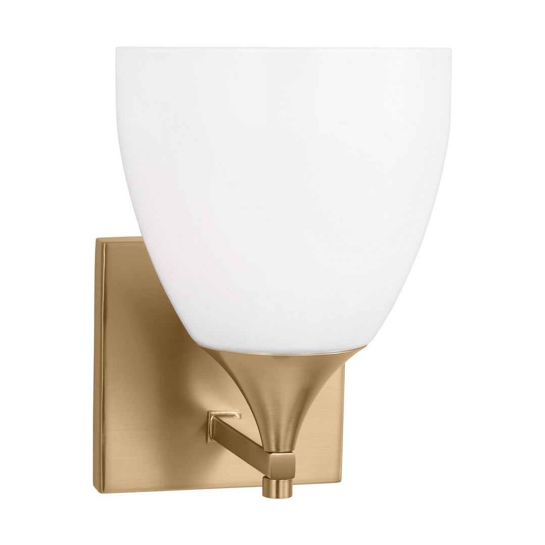 Toffino One Light Wall Sconce in Satin Brass - available from The Lighting Shoppe, trusted by Canadian homeowners