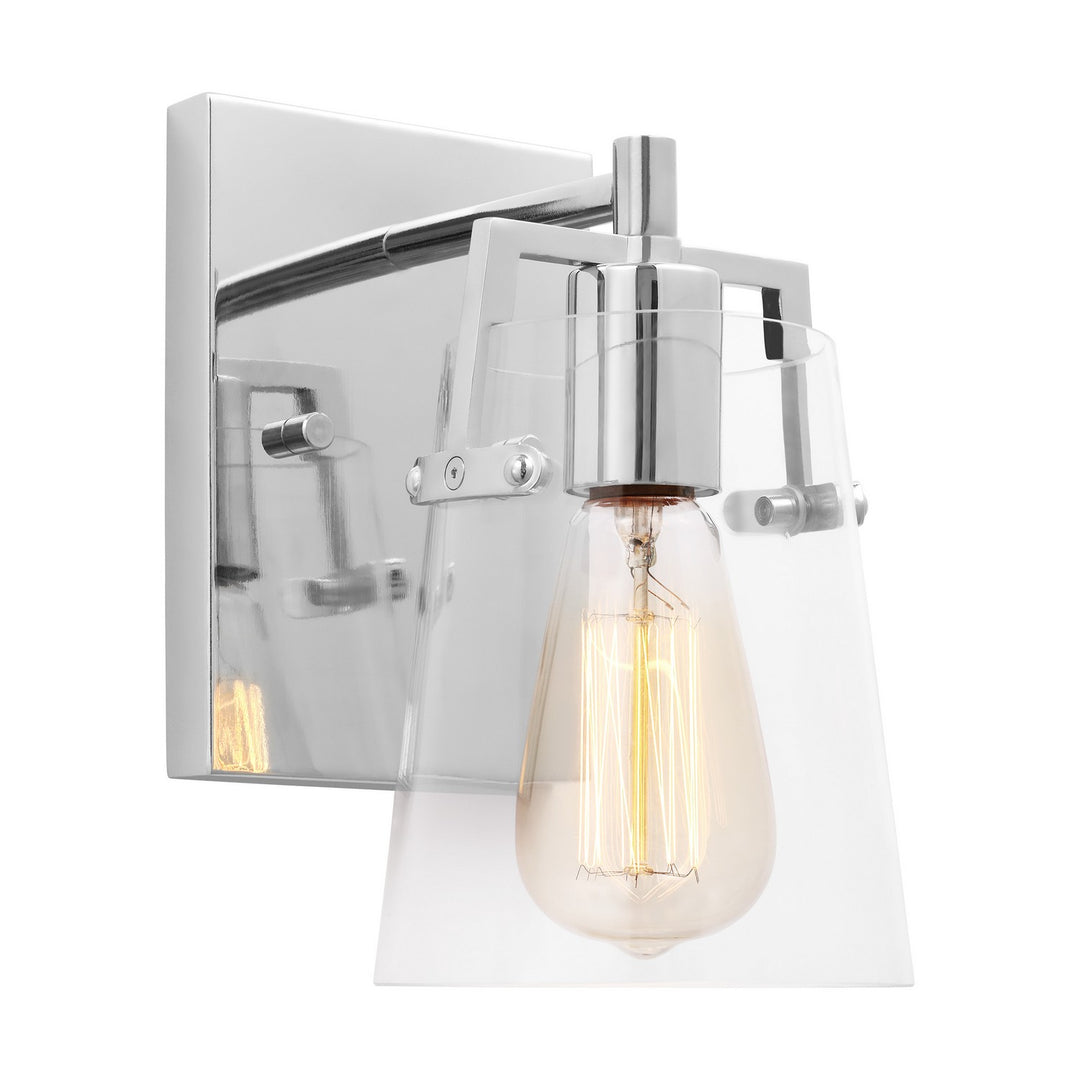 Crofton One Light Wall Sconce in Chrome - available from The Lighting Shoppe, trusted by Canadian homeowners