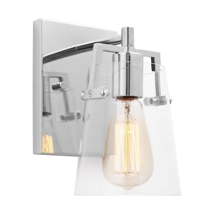 Crofton One Light Wall Sconce in Chrome - available from The Lighting Shoppe, trusted by Canadian homeowners