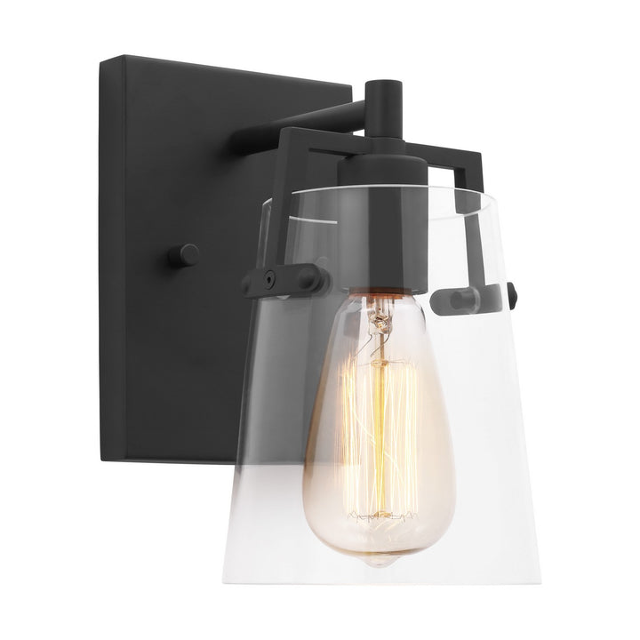 Crofton One Light Wall Sconce in Midnight Black - available from The Lighting Shoppe, trusted by Canadian homeowners