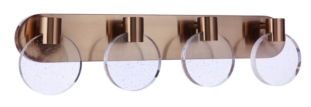 Glisten LED Vanity in Satin Brass - available from The Lighting Shoppe, trusted by Canadian homeowners