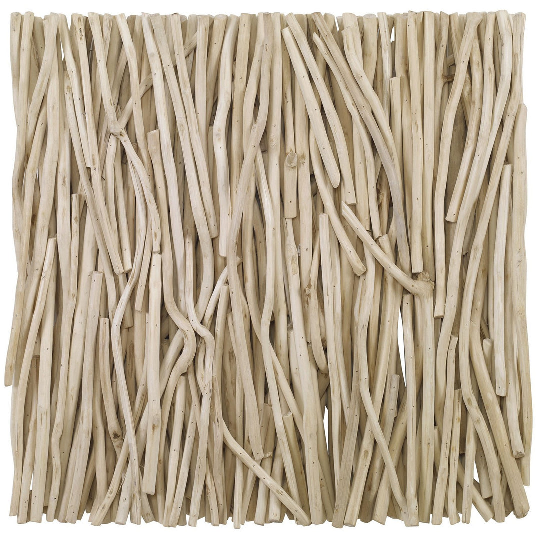 Gathered Teak Wall Decor in Refreshing Bleached - available from The Lighting Shoppe, trusted by Canadian homeowners