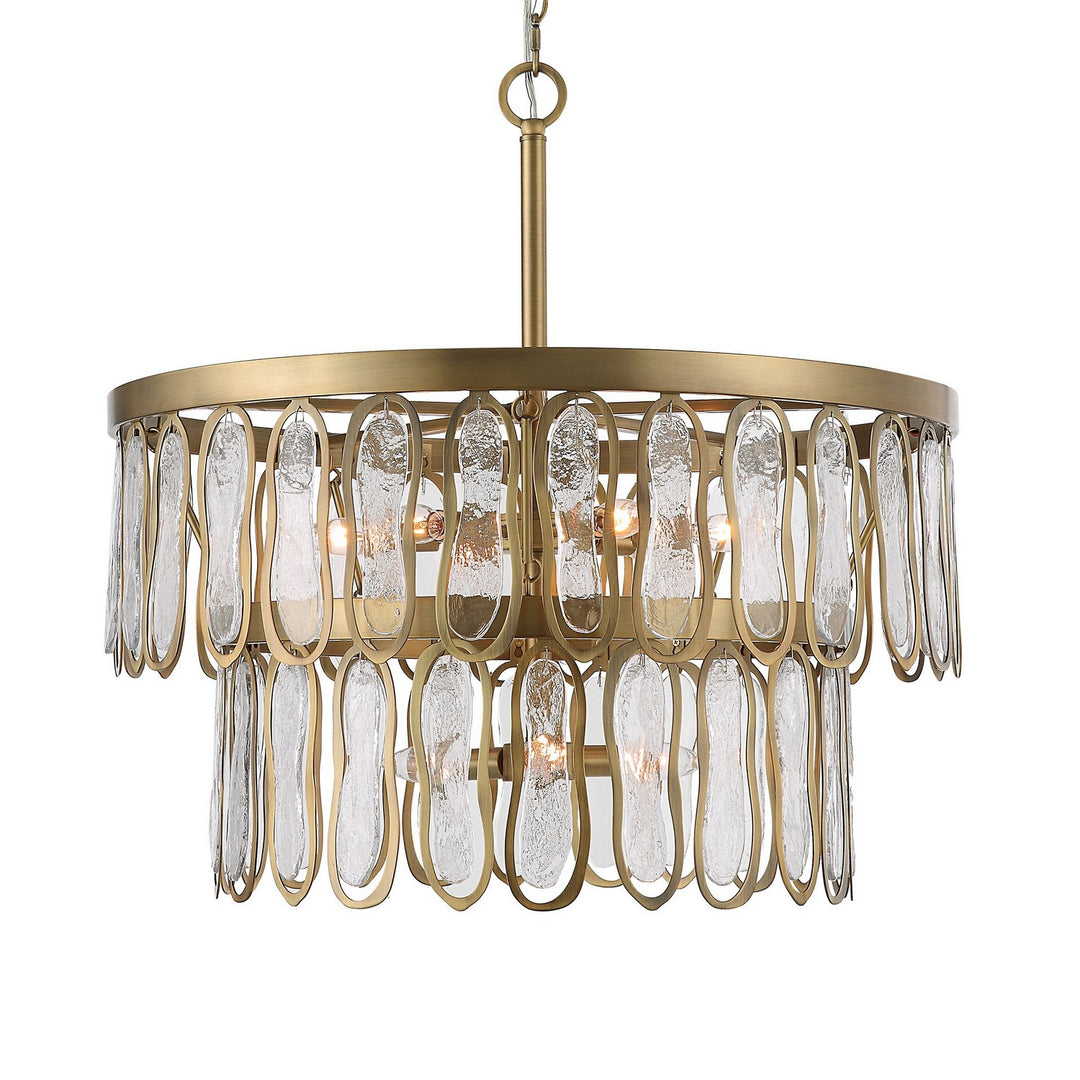 Aurelie Nine Light Pendant in Antique Brass - available from The Lighting Shoppe, trusted by Canadian homeowners