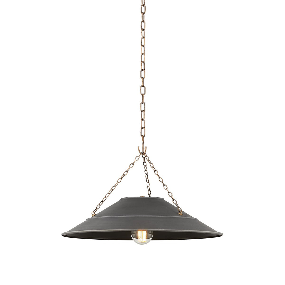 Troy Lighting Canada - F1223-PBR/GRA - One Light Pendant - Arcane - Patina Brass