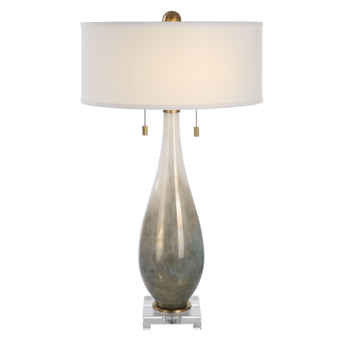 Cardoni Two Light Table Lamp in Brushed Brass - available from The Lighting Shoppe, trusted by Canadian homeowners