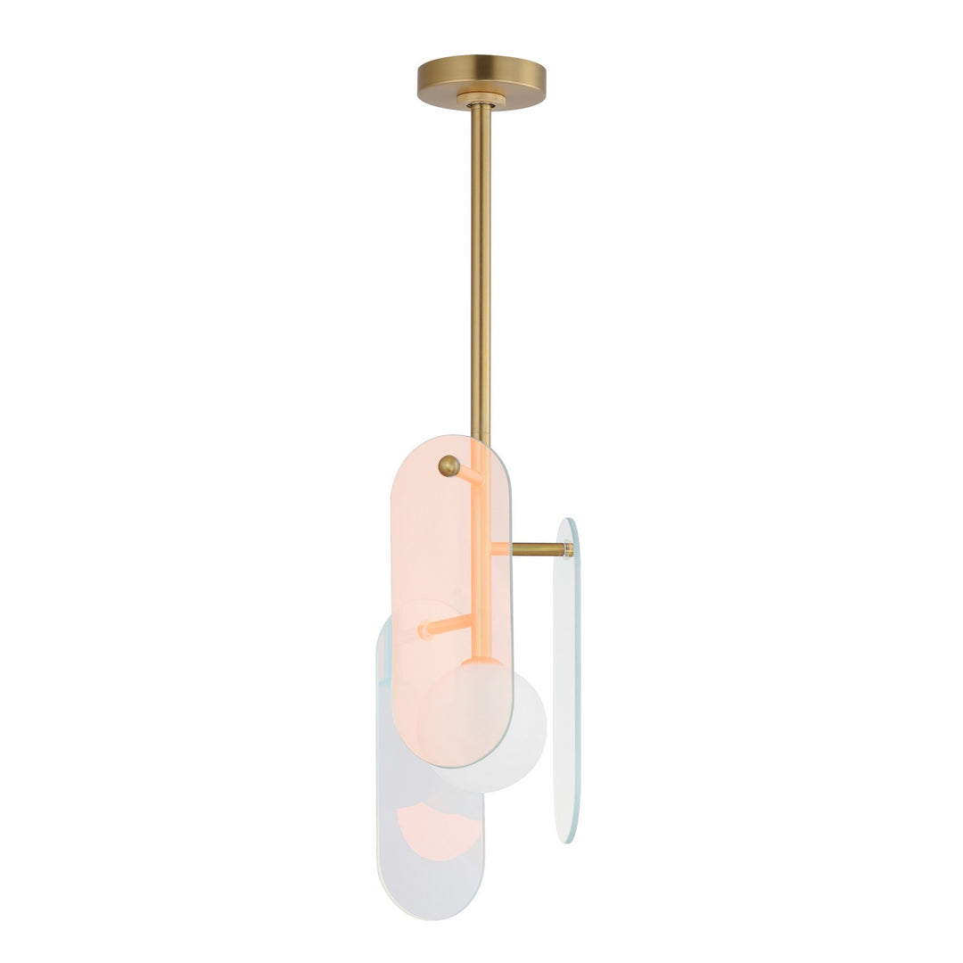 Megalith - Glass LED Pendant in Natural Aged Brass - available from The Lighting Shoppe, trusted by Canadian homeowners