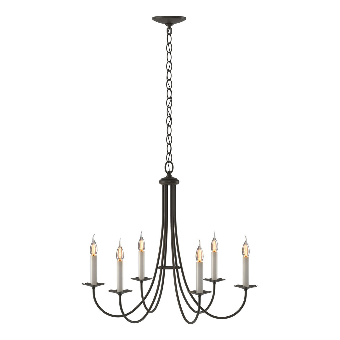 Hubbardton Forge Canada - 101160-SKT-07 - Six Light Chandelier - Simple Lines - Dark Smoke