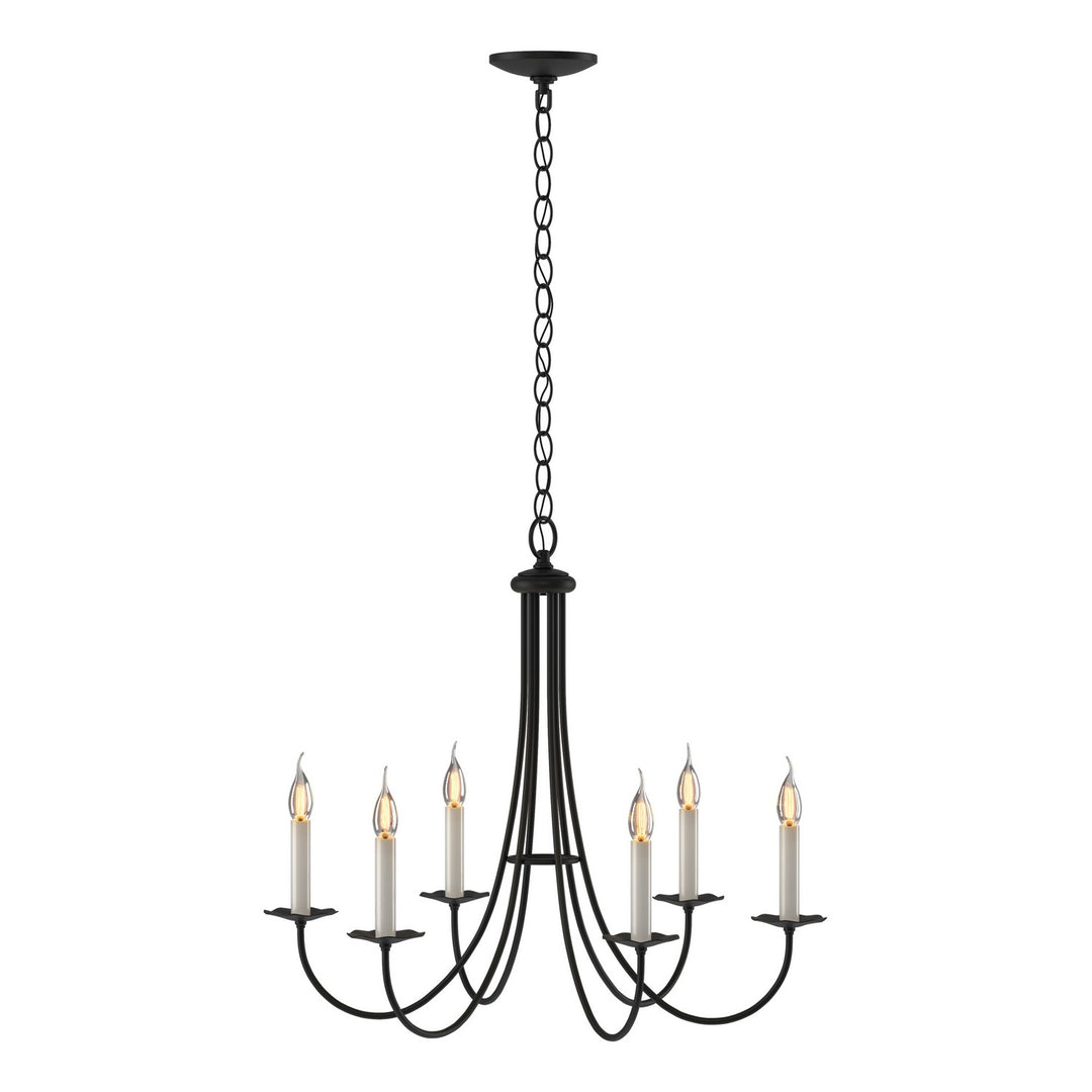 Hubbardton Forge Canada - 101160-SKT-10 - Six Light Chandelier - Simple Lines - Black