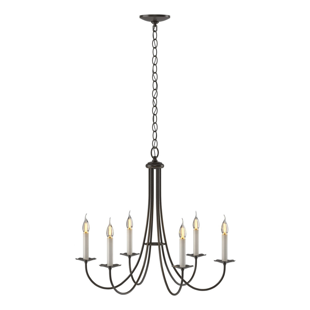Hubbardton Forge Canada - 101160-SKT-14 - Six Light Chandelier - Simple Lines - Oil Rubbed Bronze
