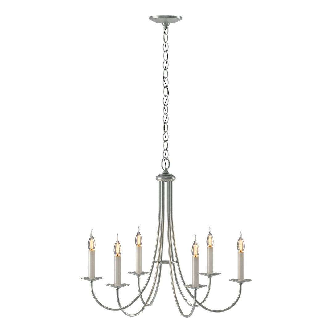 Hubbardton Forge Canada - 101160-SKT-82 - Six Light Chandelier - Simple Lines - Vintage Platinum