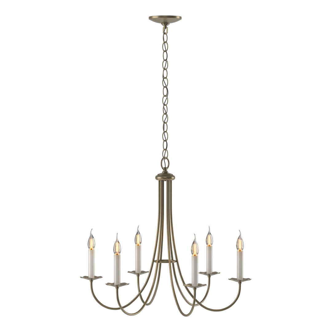 Hubbardton Forge Canada - 101160-SKT-84 - Six Light Chandelier - Simple Lines - Soft Gold