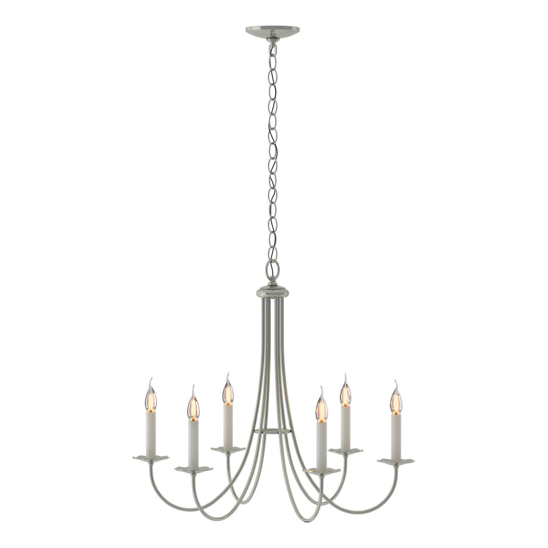 Hubbardton Forge Canada - 101160-SKT-85 - Six Light Chandelier - Simple Lines - Sterling