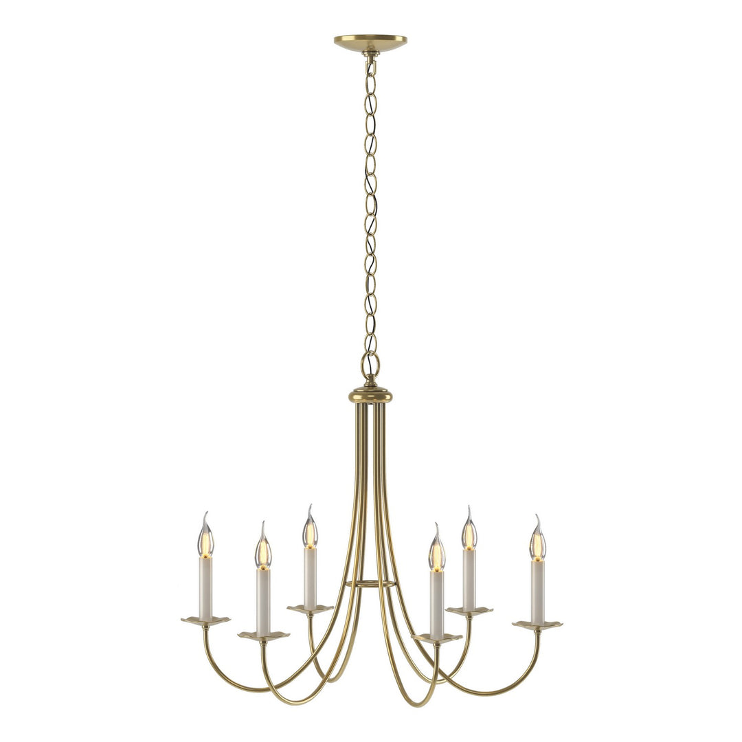 Hubbardton Forge Canada - 101160-SKT-86 - Six Light Chandelier - Simple Lines - Modern Brass