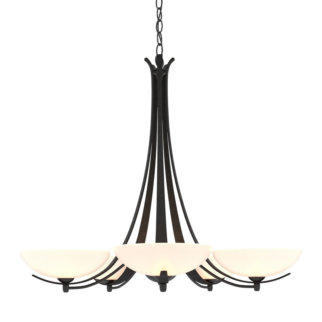 Hubbardton Forge Canada - 101261-SKT-10-GG0123 - Five Light Chandelier - Aegis - Black