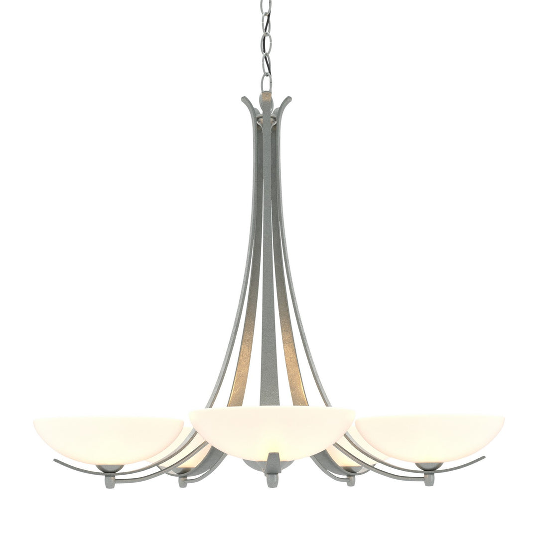 Hubbardton Forge Canada - 101261-SKT-82-GG0123 - Five Light Chandelier - Aegis - Vintage Platinum