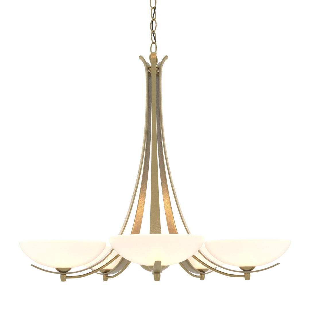 Hubbardton Forge Canada - 101261-SKT-86-GG0123 - Five Light Chandelier - Aegis - Modern Brass