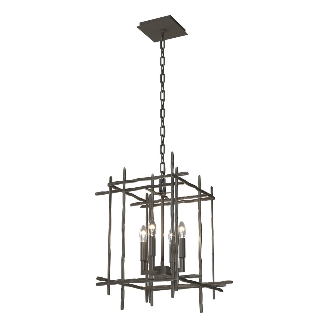 Hubbardton Forge Canada - 101315-SKT-07 - Four Light Chandelier - Tura - Dark Smoke