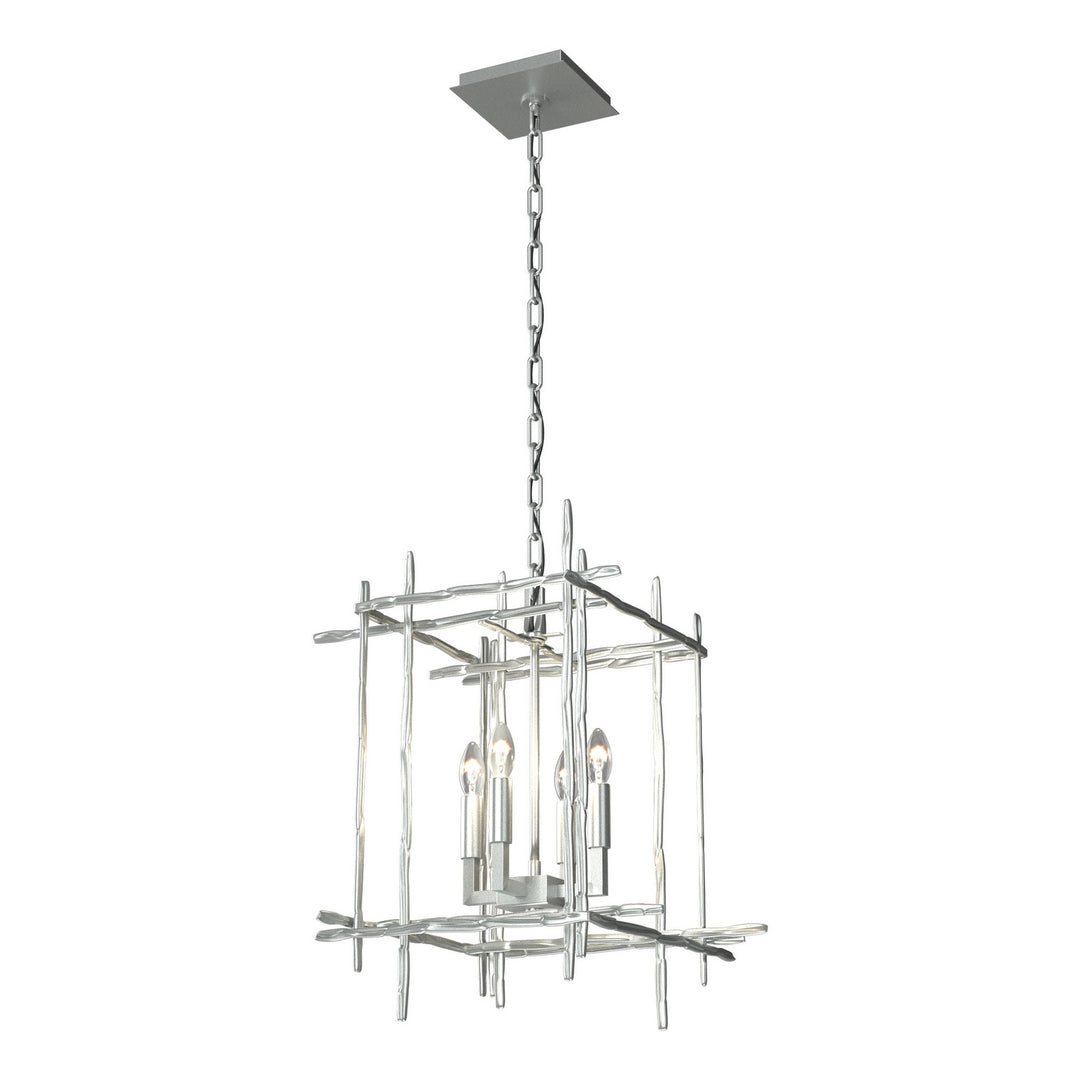 Hubbardton Forge Canada - 101315-SKT-82 - Four Light Chandelier - Tura - Vintage Platinum